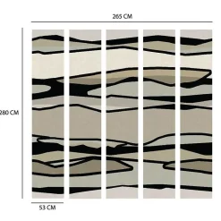Papier peint panoramique intissé Dolce vita horizon beige, 5 lés, L.280 x 53cm Lutèce