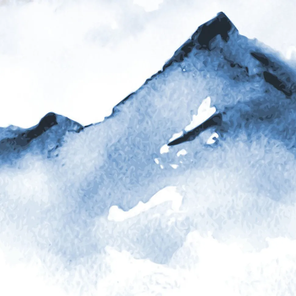 Papier peint panoramique - Yukon - Bleu - intissé : 150g/m² - 5 lés : 240x270cm