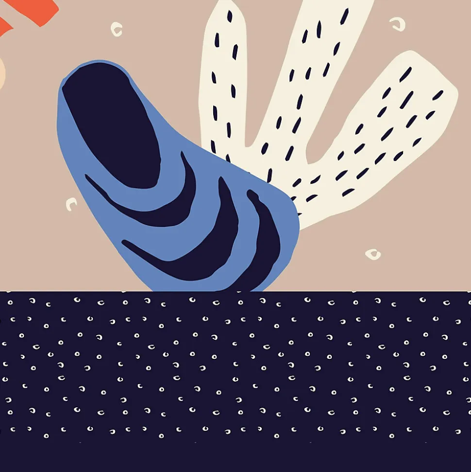 Papier peint panoramique enfant Crabes, Bleu 150 x 250cm