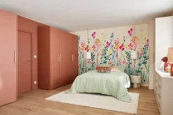 Papier peint panoramique intissé GoodHome Sinopia fleurs multicouleurs L.280 x l.159 cm