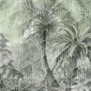 Papier peint panoramique Intissé GoodHome Tanan vert pâle 184 x 248 cm