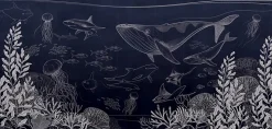 Papier peint panoramique enfant Océan, Bleu nuit 225 x 250cm