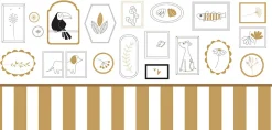 Papier peint panoramique enfant Petits Explorateurs, Jaune 525 x 250cm
