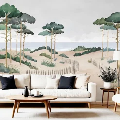 Papier peint panoramique - Les Landes - Multicolore - intissé : 150g/m² - 7 lés : 336x270cm