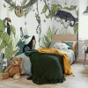 Papier peint panoramique enfant Jungle couleurs clair 170x250cm