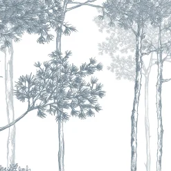 Papier peint panoramique Balade dans les bois, Bleu 150 x 250cm
