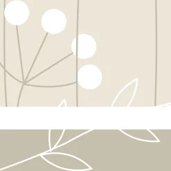 Papier peint panoramique enfant Mélodie des plantes, Beige 525 x 250cm