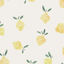 Papier peint panoramique enfant Citrons, Jaune 375 x 250cm
