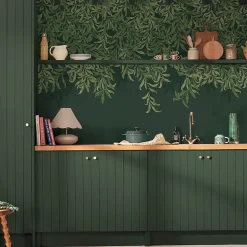Papier peint panoramique intissé Willow bough deep vert L.4000 x l.250cm William Morris