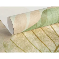 Papier peint panoramique intissé feuillage exotique, beige, marron, 7 lés, L.280 x l.350cm IDPanneaux
