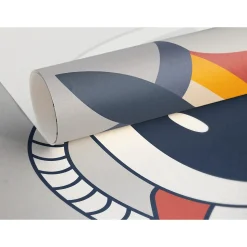 Papier peint panoramique intissé enfant fusée, astronaute, espace bleu, blanc, 8 lés, L.280 x l.400cm IDPanneaux