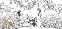 Papier peint panoramique enfant Jungle, Couleurs 225 x 250cm