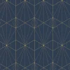 Papier peint Park avenue vinyle intissé motif art déco bleu et or