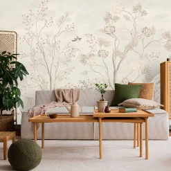 Papier Peint Photo ARBRES Feuilles Oiseaux Pour Salon 368cm x 254cm