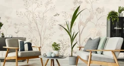Papier Peint Photo ARBRES Feuilles Oiseaux Pour Salon 368cm x 254cm