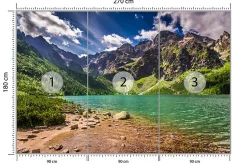 Papier Peint Photo Pour Salon PAYSAGE Lac Montagnes 270cm x 180cm