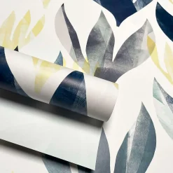 Papier peint plantes et fleurs de lys - 170x260 cm (l x h)