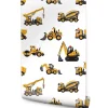 Papier Peint Pour Chambre D'Enfant EXCAVATRICES Voitures De Chantier Jaunes