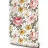 Papier Peint Pour La Chambre FLEURS Pivoines Hibiscus Pastel Nature
