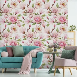 Papier Peint Pour La Chambre FLEURS Nature Magnolias