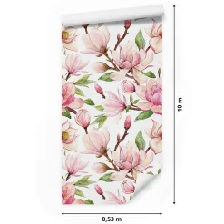 Papier Peint Pour La Chambre FLEURS Nature Magnolias