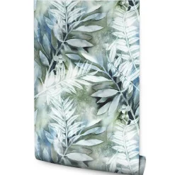 Papier Peint Pour La Chambre FEUILLES Plantes Aquarelle