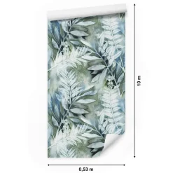 Papier Peint Pour La Chambre FEUILLES Plantes Aquarelle