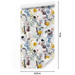 Papier Peint Pour La Chambre FLEURS Colorés Style Slave