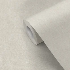 Papier peint pré-encollé Easy Roll vinyle intissé uni grège l.53 x L.1005 cm, GoodHome Coppins
