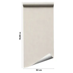 Papier peint pré-encollé Easy Roll vinyle intissé uni grège l.53 x L.1005 cm, GoodHome Coppins
