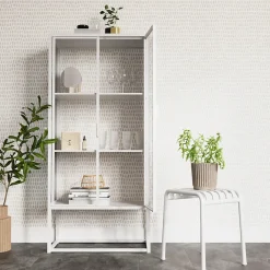 Papier peint pré-encollé vinyle intissé géométrique Easy Roll GoodHome Ascott beige l.53 x H.1005 cm