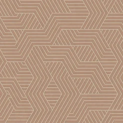 Papier peint pré-encollé vinyle intissé géométrique Easy Roll GoodHome Bamford rose l.53 x H.1005 cm