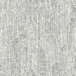 Papier peint pré-encollé vinyle intissé géométrique Easy Roll GoodHome Brya noir l.53 x H.1005 cm