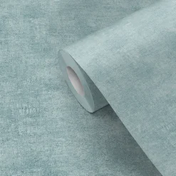 Papier peint pré-encollé vinyle intissé uni bleu pailleté Easy Roll GoodHome Bagatelle l.53 x H.1005 cm