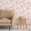 Papier peint pré-encollé vinyle intissé botanique Easy Roll GoodHome Olivia rose l.53 x H.1005 cm