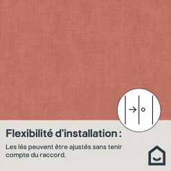 Papier peint pré-encollé vinyle intissé uni terracotta Easy Roll GoodHome Coppins l.53 x H.1005 cm