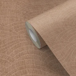 Papier peint pré-encollé vinyle intissé géométrique Easy Roll GoodHome Barrington rose l.53 x H.1005 cm
