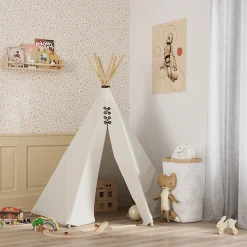 Papier peint pré-encollé vinyle Easy Roll GoodHome Coquille Pois beige l.53 x H.1005 cm