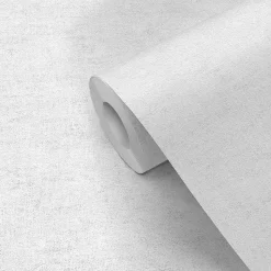 Papier peint pré-encollé vinyle intissé uni Easy Roll GoodHome Bagatelle blanc l.53 x H.1005 cm