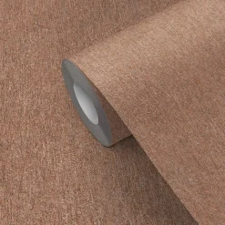 Papier peint pré-encollé vinyle intissé uni Easy Roll GoodHome Aradi rouge l.53 x H.1005 cm