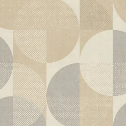 Papier peint pré-encollé vinyle intissé géométrique Easy Roll GoodHome Antilia beige l.53 x H.1005 cm