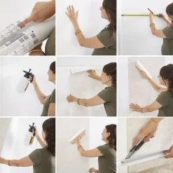 Papier peint pré-encollé vinyle intissé feuilage Easy Roll GoodHome Ufford beige l.53 x H.1005 cm