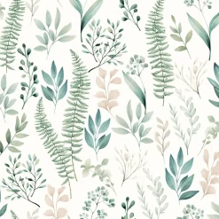 Papier peint pré-encollé vinyle intissé fleuri Easy Roll GoodHome Chandos vert l.53 x H.1005 cm