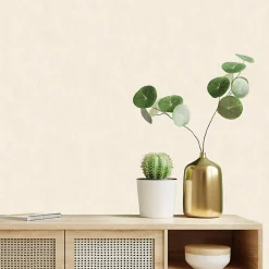 Papier peint pré-encollé vinyle intissé uni beige Easy Roll GoodHome Coppins l.53 x H.1005 cm