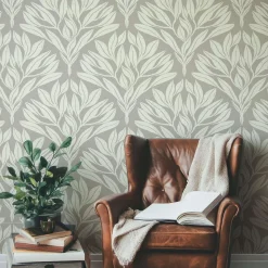 Papier peint royal et sobre avec fleurs de lys - 425x260 cm (l x h)