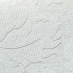 Papier peint style country EDEM 83006BR60 papier peint intissé à peindre texturé avec des ornements mat blanc 1 carton à 4 rouleau