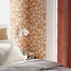 Papier peint Suède intissé GoodHome Paiute beige l.53 x H.1000 cm