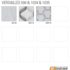 Papier peint unicolore EDEM 594-20 papier peint vinyle texturé ton-sur-ton scintillant blanc
