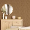 Papier peint vinyl intissé Fibre d'or canelle L.1005 x l.53cm Lutèce