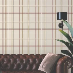 Papier peint vinyl intissé Bensimon carreau beige L.1005 x l.53cm Lutèce